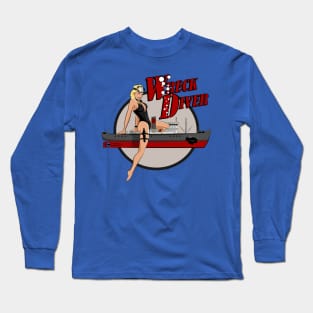 Wreck Diver Pinup Long Sleeve T-Shirt